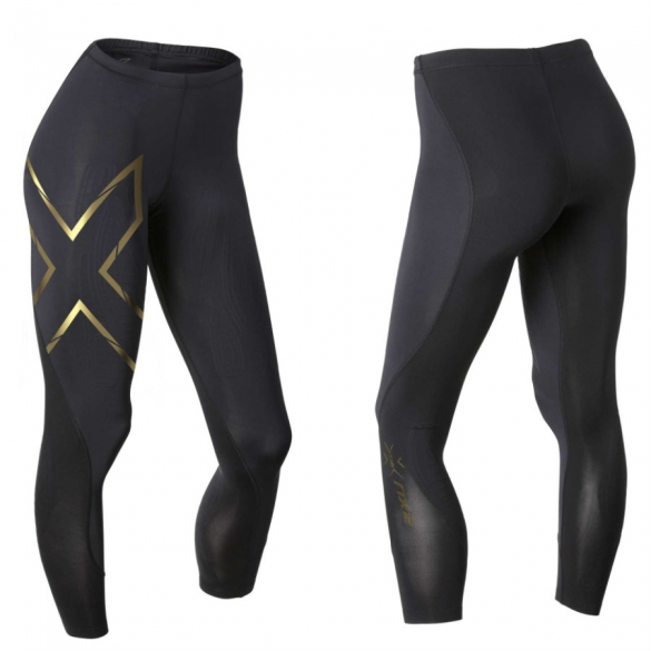 2XU Elite MCS Compression Tights Damen Schwarz/Gold WA3063b WA3063b